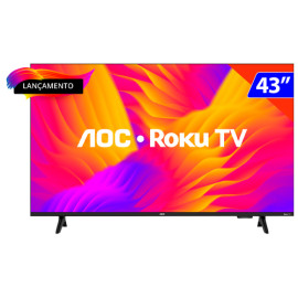 TV 43P AOC LED SMART ROKU WIFI FULL HD USB HDMI